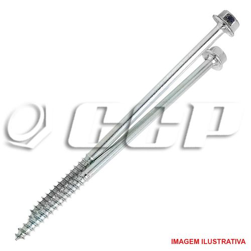 Parafuso telha cimento - 5/16 x 85  zincado - Pacote com 20 peça(s)