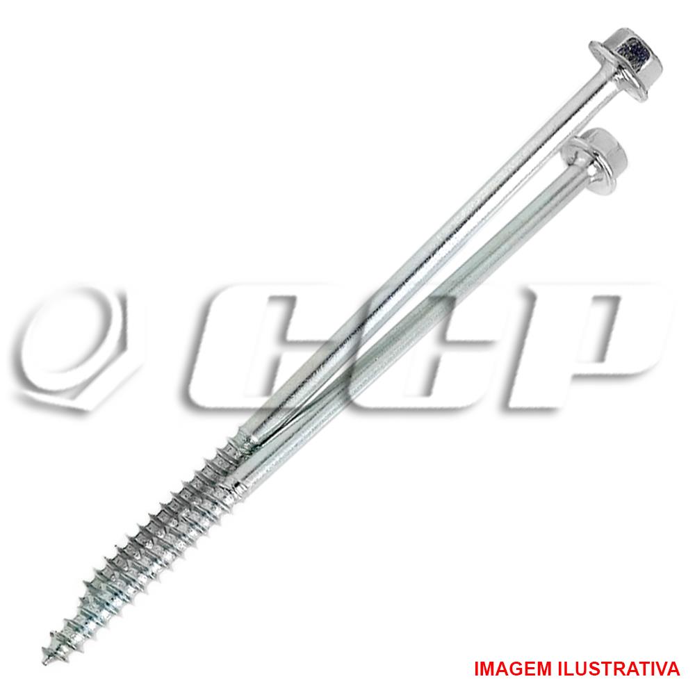 Parafuso telha cimento - 5/16 x 85  zincado - Pacote com 20 peça(s)
