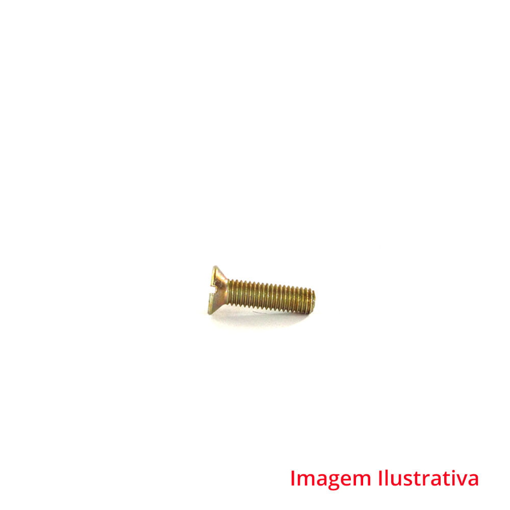 Parafuso Rosca Máquina Chata Fenda M8 125 X 25 Ma Bicromatizado Ccp Virtual Ccp