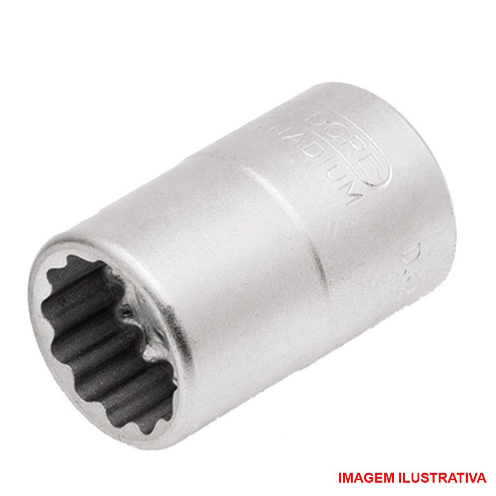 Soquete estriado - 32 mm / enc. 3/4" / Ref. D32 gedore