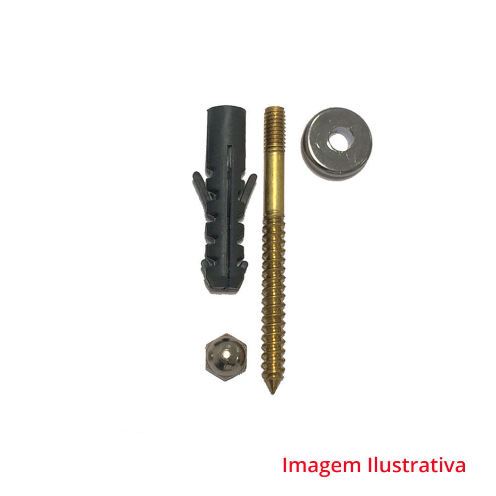 Parafuso conjunto para lavatório bucha 8 - Pacote com 1 Peça(s)