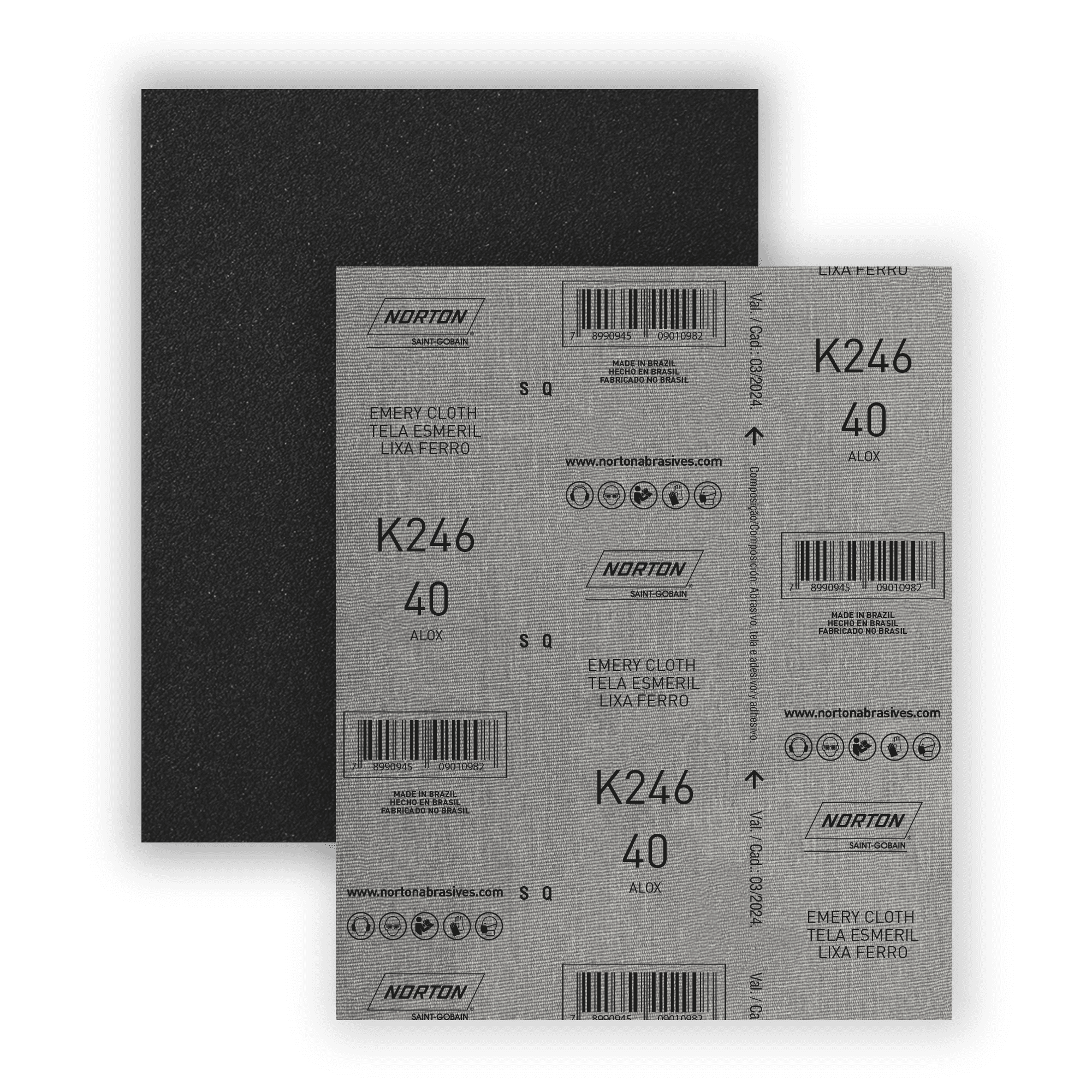 Lixa para ferro k246 g-150 norton - 1 Peça