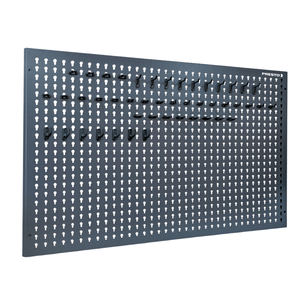 Painel Caver para Ferramentas em Aço 640 X 970mm com Kit de ganchos plasticos 90414 Presto