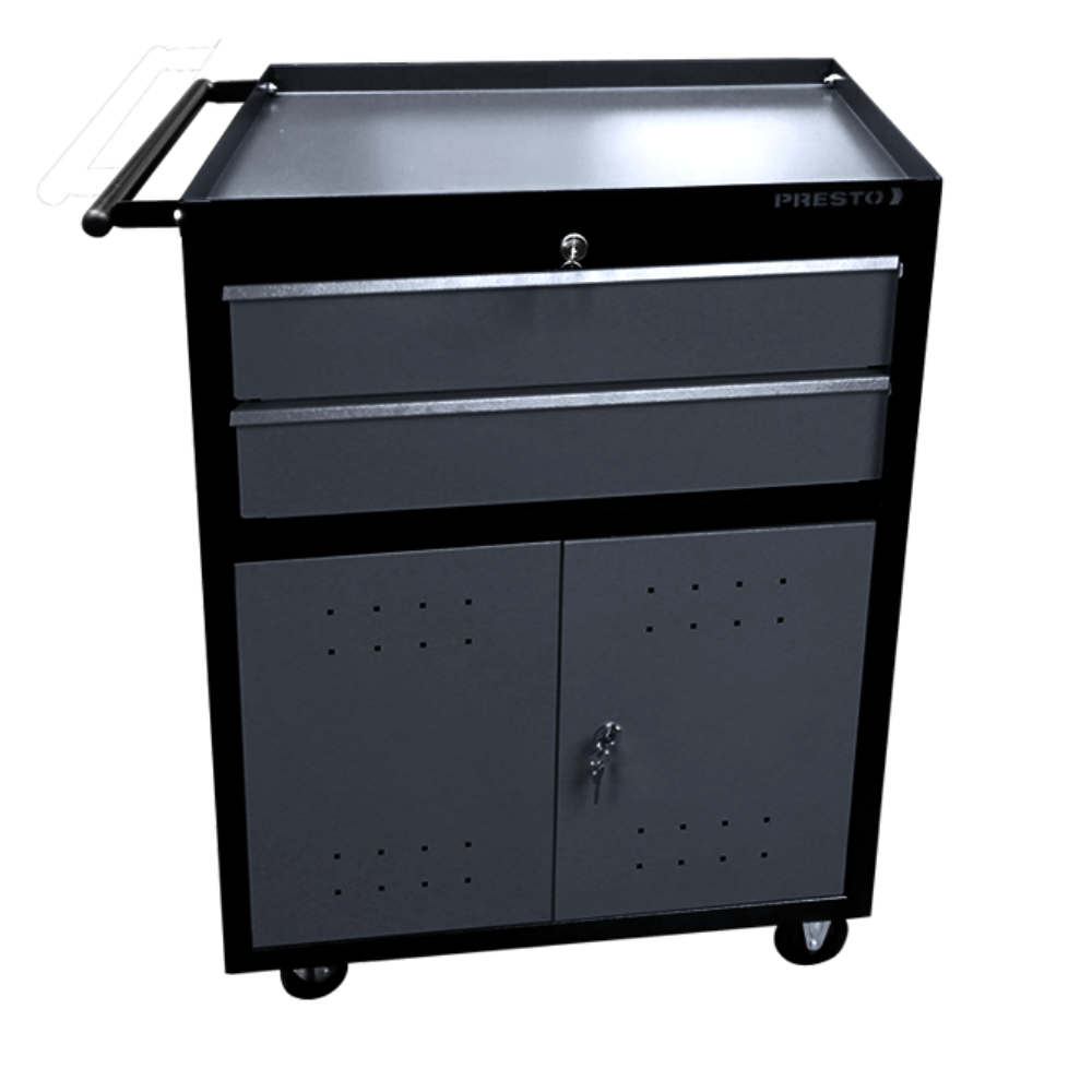 Carro para ferramentas PRO com 2 Gavetas e 1 porta Dark 91023 - Presto
