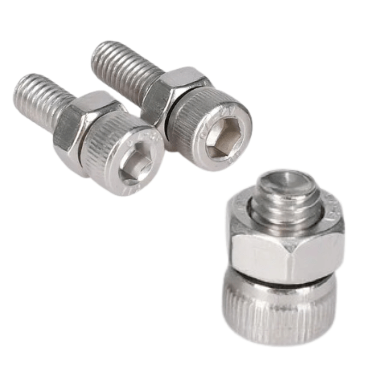 Kit Parafuso Allen Cilind. c/ Porca Inox 304 M8 x 16 - 100 Pçs