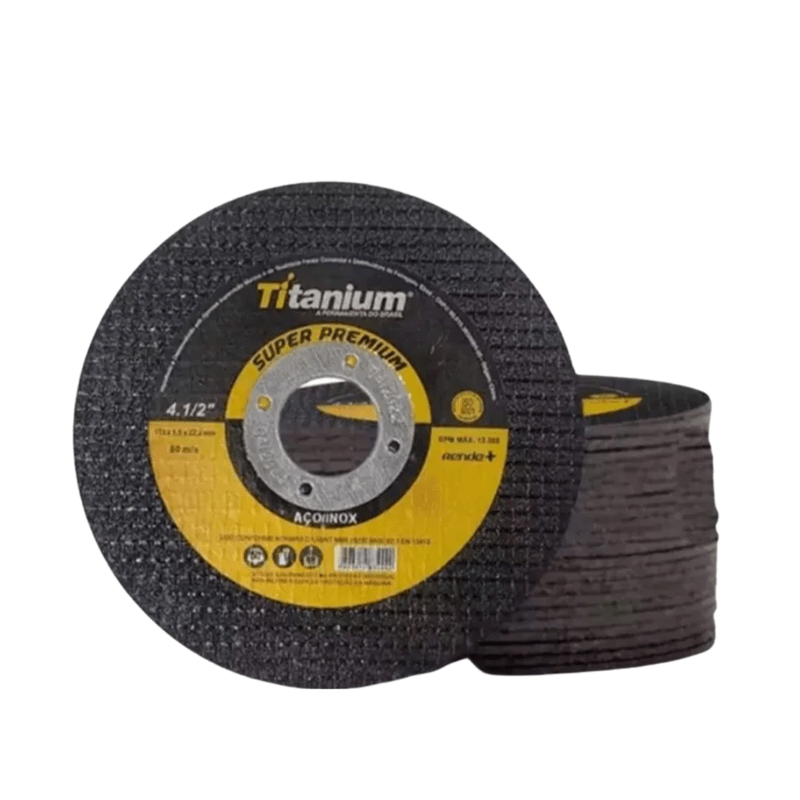 Disco de Corte Super Premium 4.1/2" x 1,0 x 7/8" - Titanium - 1 Peça(s)