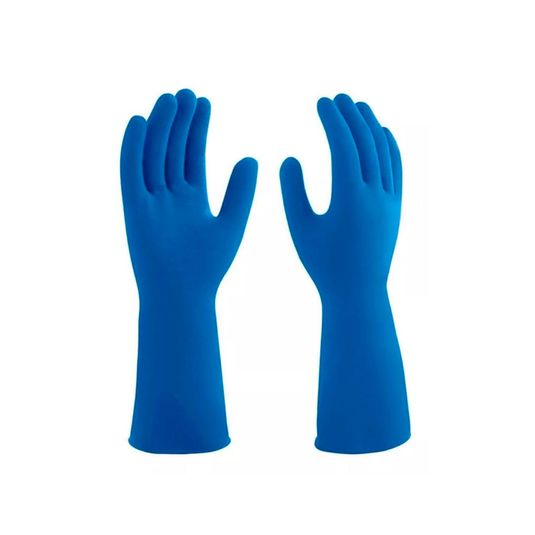 Luva de Latex Simples Azul Média - Mucambo