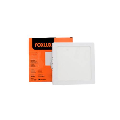 Painel de Led de Embutir Quadrado Branco 24W 6500K Bivolt - Foxlux