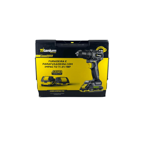 Parafusadeira e Furadeira com Impacto à Bateria 21v TI-21/70P - Titanium