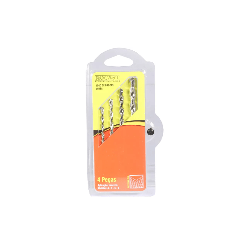 JG Brocas Wídia-M 4 PCS 4,0 a 8,0 mm - ROCAST