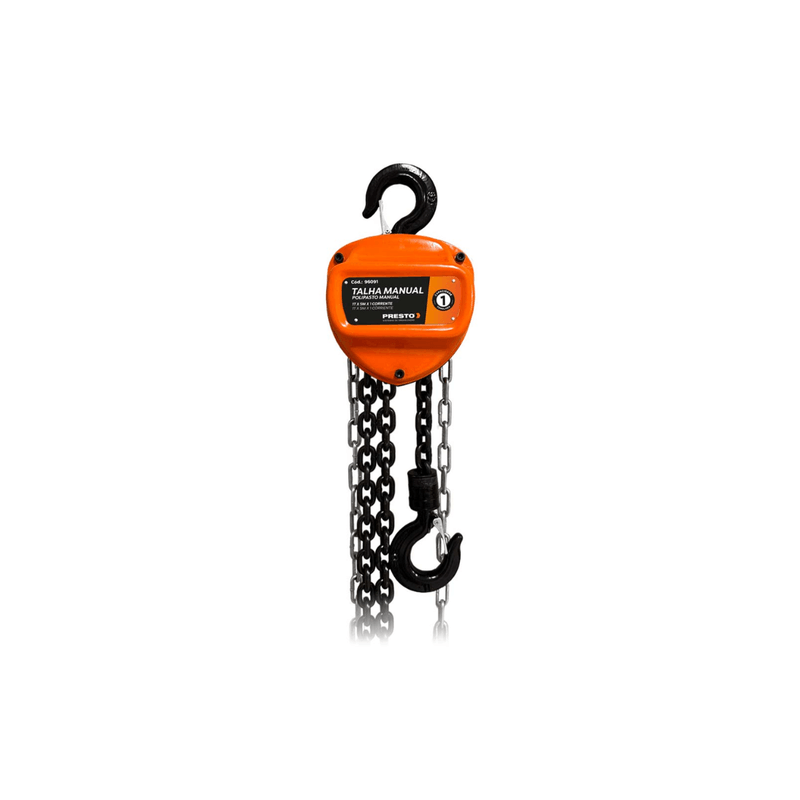 Talha Manual de Corrente 1 Toneladas 5 Metros 96091 - Presto