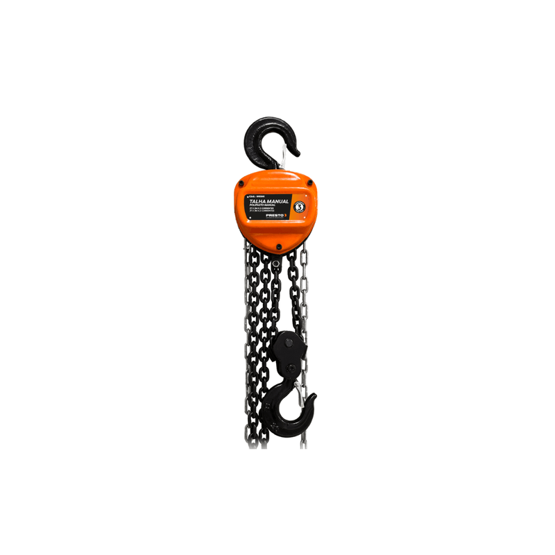 Talha Manual de Corrente 3 Toneladas 3 Metros 96096 - Presto