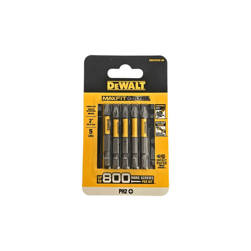 Bits Phillips PH2 2" MAXFIT Ultra 5 Peças - Dewalt